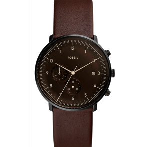 Watch strap Fossil FS5485 Leather Brown 22mm
